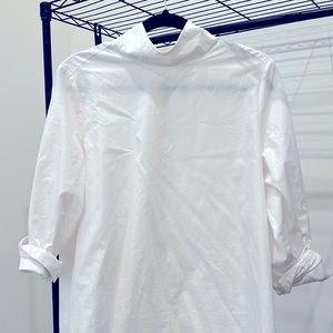 White apron maternity top
